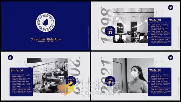 公司幻灯片历史时间表宣传片视频-AE模板
