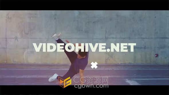 现代街头运动舞蹈动感开场视频片头-PR模板下载