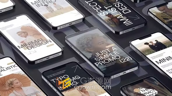 手机竖屏展示服装创意作品美容产品时尚活动短视频-AE小视频模板