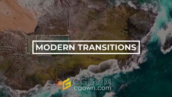 Modern Transitions AE模板图形遮罩动画过渡转场效果