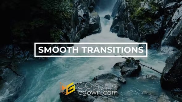 Smooth Transitions AE模板波浪图形动画过渡转场效果