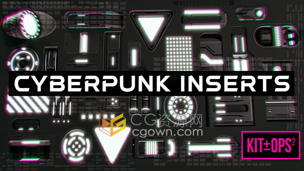 Cyberpunk Emissive Inserts Blender插件科幻赛博朋克灯光模型预设