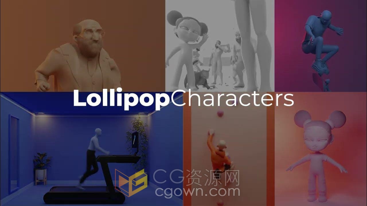 Lollipop Characters V1.1.2 Blender插件3D角色模型预设