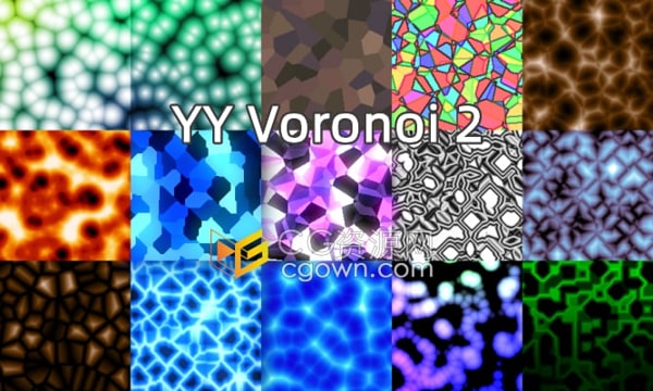 YY Voronoi v2.1 AE插件抽象纹理背景动画生成器