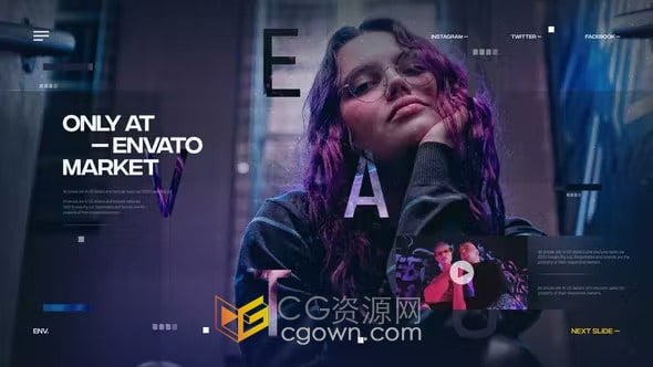 現(xiàn)代數(shù)字幻燈片高科技企業(yè)演示科幻IT技術(shù)開場宣傳視頻-AE模板