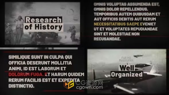 AE模板-历史事件研究战争犯罪调查案件电影纪录片