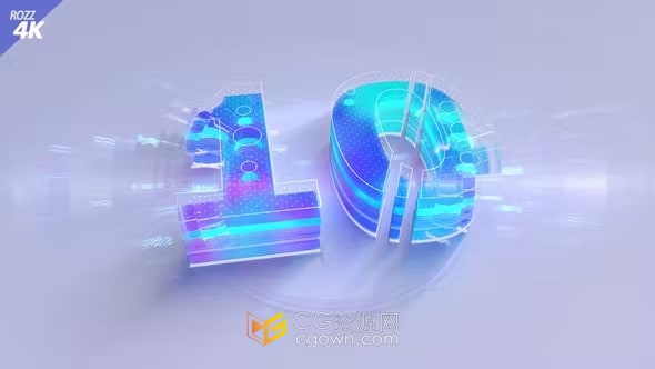 AE模板-閃亮3d數(shù)字倒計時商業(yè)慶典高科技企業(yè)10秒倒數(shù)片頭