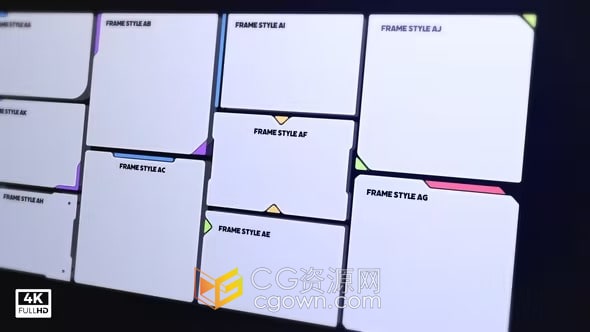 20种HUD窗口界面框架动画效果包-AE模板