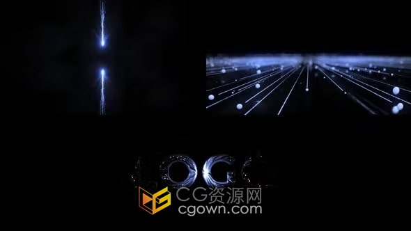 流星光线粒子线条特效演练LOGO视频片头AE模板