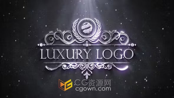 豪华装饰艺术纹理图案LOGO动画视频效果-AE模板
