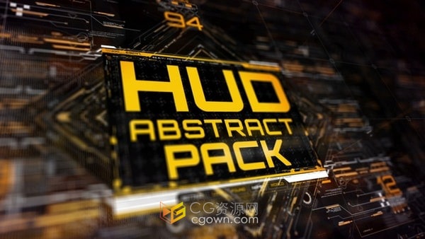 500种科技元素动画AE模板HUD Abstract Pack