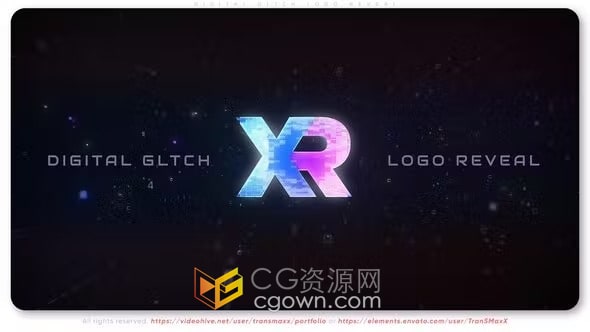 小故障元素AE制作軍事視頻游戲介紹標志數(shù)字技術(shù)標題動畫模板