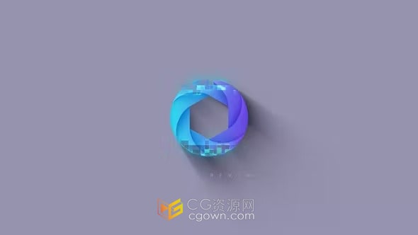 彩色像素标志动画Pixel Logo Reveal-AE模板