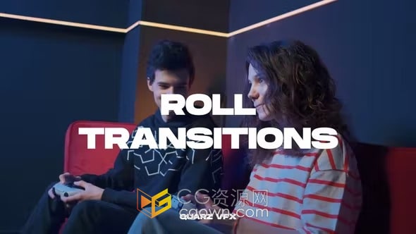 Essential Roll Transitions DR模板50种滚动过渡视频转场效果
