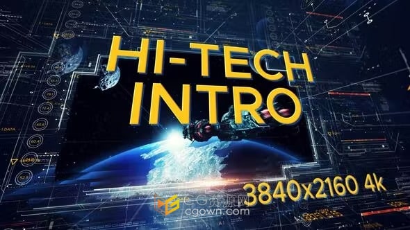 高科技介绍宣传片头视频HI-Tech Intro AE模板