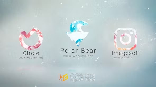 魔法粒子特效雪花飛舞LOGO演繹動(dòng)畫視頻AE模板