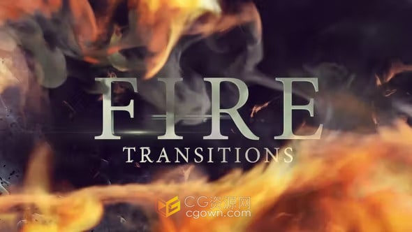 Fire Transitions AE模板脚本预设包火焰特效视频转场过渡