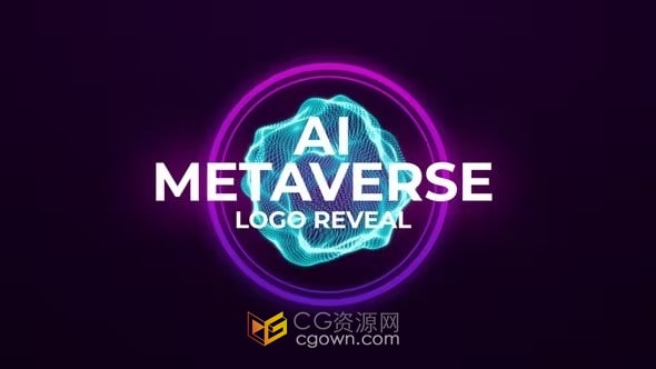 AI Metaverse元界LOGO视频片头动画AE模板下载
