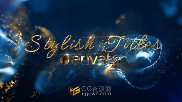 抽象流體粒子點(diǎn)星粒子背景炫彩金屬色時(shí)尚標(biāo)題AE模板