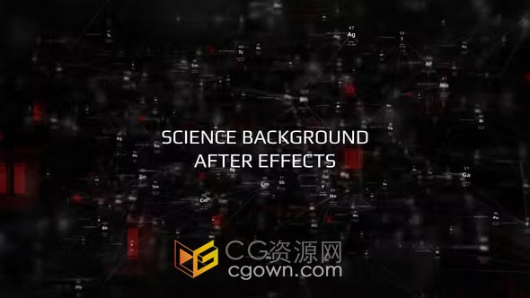 科學(xué)背景高科技超光速背景元素-AE模板