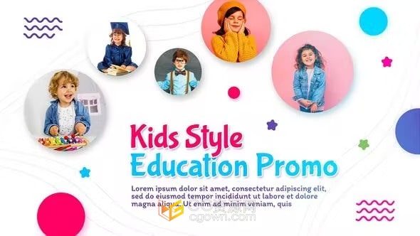 儿童教育宣传视频少儿培训活动宣传片游乐场创意广告-AE模板