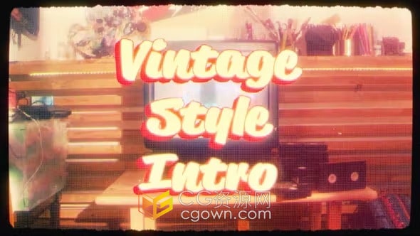 Vintage Style Intro复古风格开场白介绍视频-AE模板