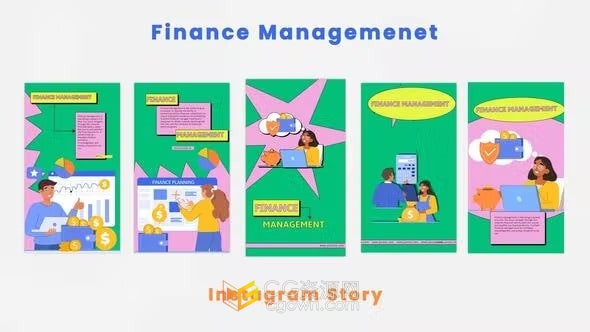 财务管理技巧财务策略场景财务知识解说动画信息图制作-AE模板