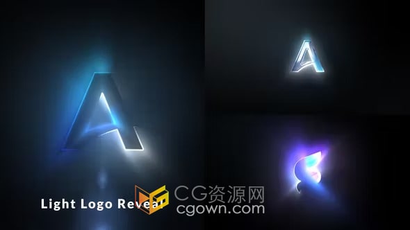 Light Logo Reveal光效轮廓描边标志动画-AE模板
