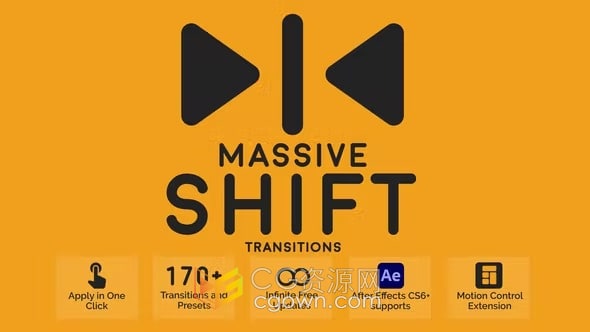 Massive Shift TransitionsAE脚本预设包170种切割分屏效果转场