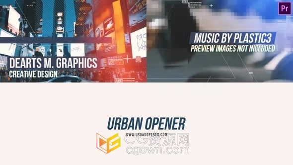PR模板-Urban Opener动感开场城市生活故障包装片头