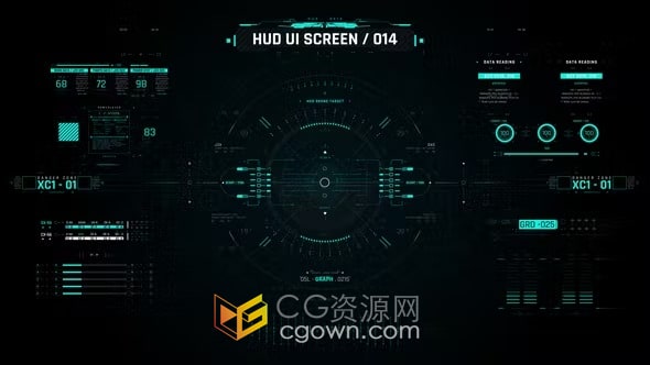 免费下载HUD屏幕界面图形元素-AE模板