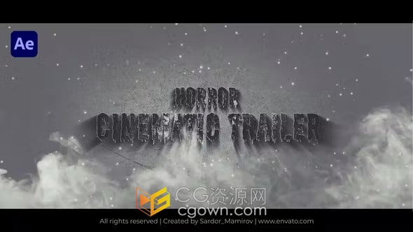 AE模板制作恐怖电影预告片The Horror Cinematic Trailer