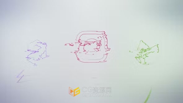 AE模板-不良信號rgb分裂動態(tài)故障標志動畫