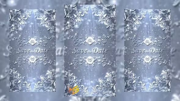 AE模板-高貴純潔銀色曼陀羅圖形元素設(shè)計(jì)皇家婚禮請柬浪漫邀請函
