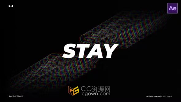 AE模板-創(chuàng)意彈跳粗體文本標題Bold Text Titles