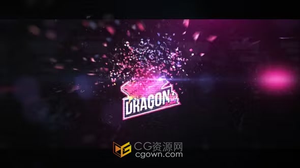 AE模板-破碎故障标志动画Shatter Glitch Logo Reveal | CG资源网