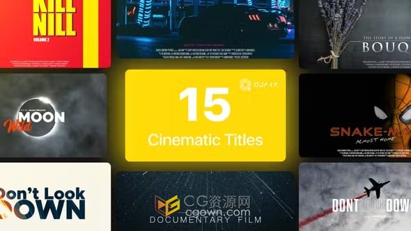 AE模板-海報封面標題電影片名Cinematic Titles Vol. 03