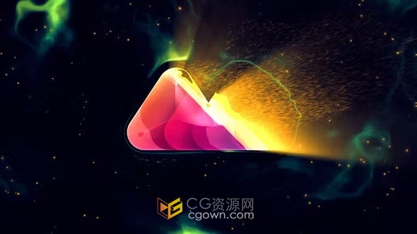 北极光粒子LOGO特效视频片头动画Resolve模板