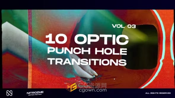 AE過渡模板-鏡頭捕捉遮罩轉場Punch Hole Optic Transitions Vol. 03