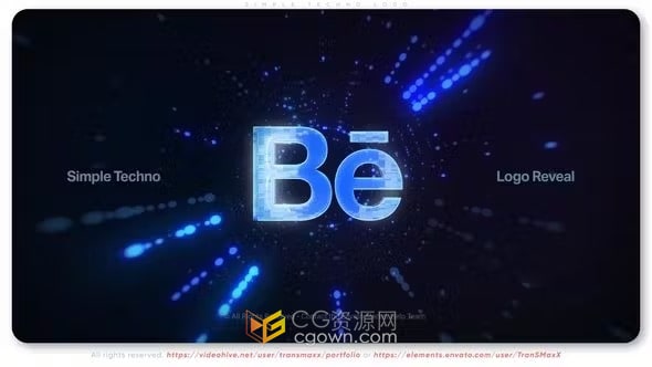 AE模板-技術文本帶有HUD元素碰撞效果數(shù)字標志介紹