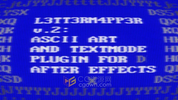 AE插件ASCII艺术画面视频效果L3tt3rM4pp3r2 v2.2