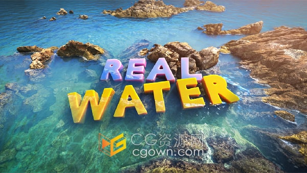 Blender插件Realwater v2.0.2模拟真实水效果材质着色器