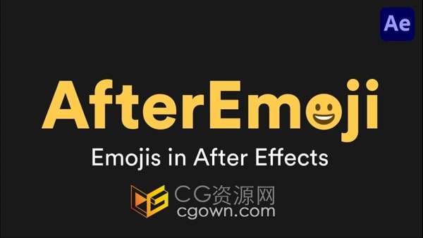 AE脚本AfterEmoji v1.0 3500个Emoji表情包符号动画