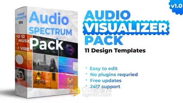 AE模板-音频可视化工具包Audio Visualizer Pack