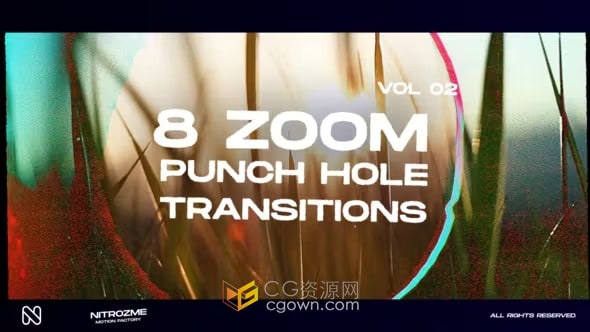 AE模板-镜头捕捉缩放过渡Punch Hole Zoom Transitions Vol. 02