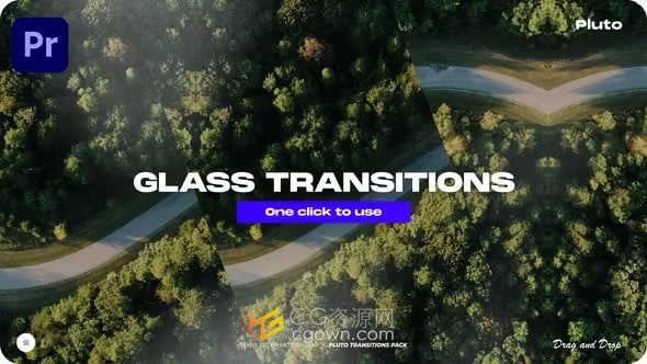 玻璃化效果转场Glass Transitions包括音效-PR模板