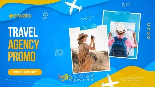 AE模板-旅游预订机构网站宣传片旅行社广告假期旅程推广