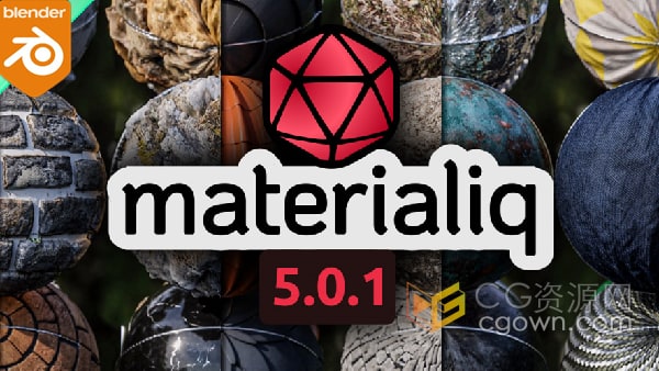 Material Library Materialiq v5.0.2 Blender插件370多种材质预设库