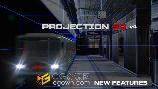 AE脚本Projection 3D v4.0.2摄像机投射三维空间镜头动画