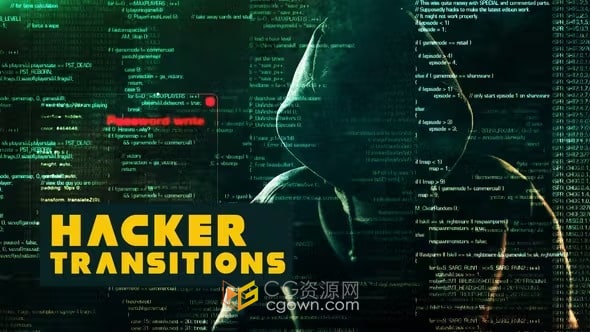10種像差故障過(guò)渡Hacker Transitions-PR轉(zhuǎn)場(chǎng)模板